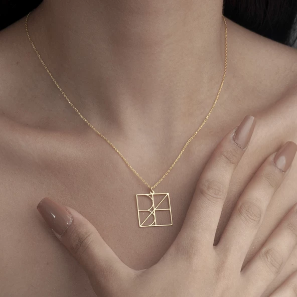 925 Ayar Gümüş Stilize Edilmiş Harf Kolye - Resim 4