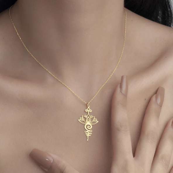 925 Ayar Gümüş Nefes Meditasyon Kolye - Resim 3