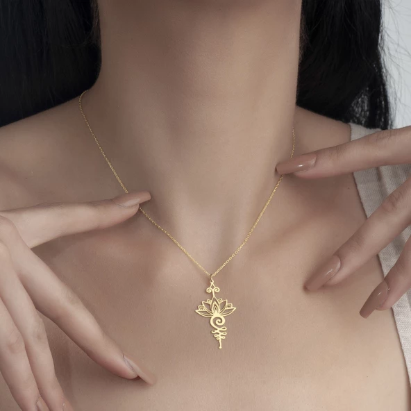 925 Ayar Gümüş Nefes Meditasyon Kolye - Resim 2