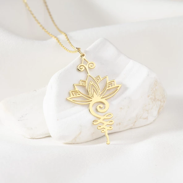 925 Ayar Gümüş Nefes Meditasyon Kolye - Resim 8