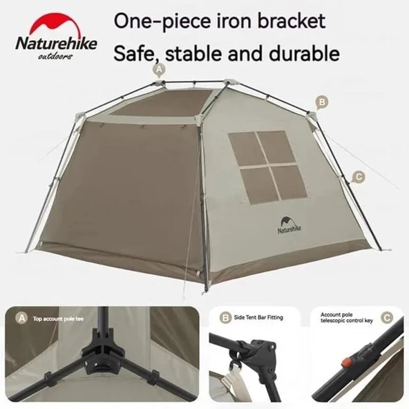 NATUREHİKE VİLLAGE 5.0 4 KİŞİLİK OTOMATİK KURULUM ÇADIR - 3