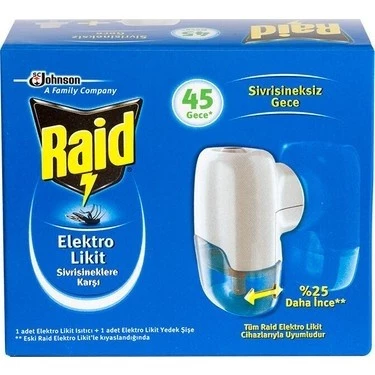 Raid Elektro Likit Cihaz + 1 Yedek 45 Gece