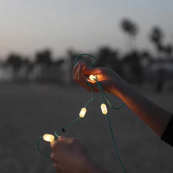 Luci Solar Renkli Dize Işıkları: 5,49 Metre - Resim 3
