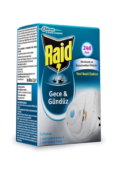 Raid Gece & Gündüz Elektro Cihaz + Yedek 240 Saat