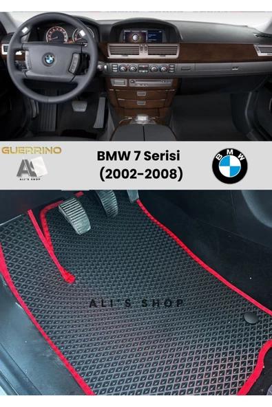 Guerrino BMW-7 SERİSİ İÇİN 2002-2008 ARASI ARACA ÖZEL YENİ NESİL EVA MAT OTO PASPAS HAVUZLU EVA ARABA PASPASI