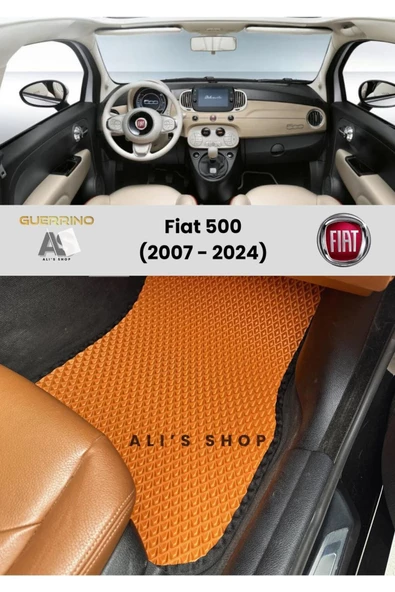Guerrino Fiat-500 Için 2007-2024 Arası Araca Özel Yeni Nesil Eva Mat Oto Paspas Havuzlu Eva Araba Paspası ürün görseli