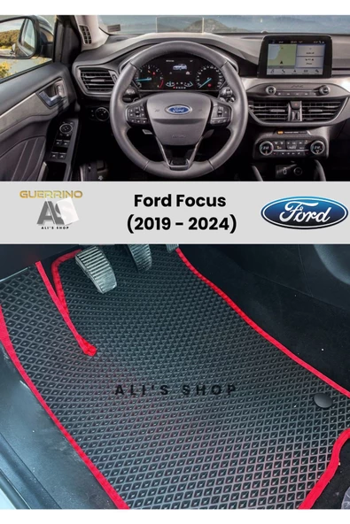 Guerrino FORD FOCUS 2019-2024 ARASI ARACA ÖZEL YENİ NESİL EVA MAT OTO PASPAS HAVUZLU EVA ARABA PASPASI ürün görseli