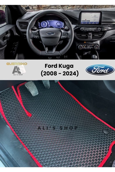 Guerrino FORD KUGA 2008-2024 ARASI ARACA ÖZEL YENİ NESİL EVA MAT OTO PASPAS HAVUZLU EVA ARABA PASPASI ürün görseli