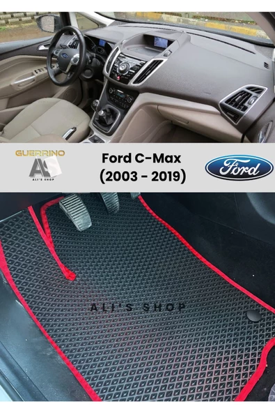 Guerrino FORD C-MAX 2003-2019 ARASI ARACA ÖZEL YENİ NESİL EVA MAT OTO PASPAS HAVUZLU EVA ARABA PASPASI