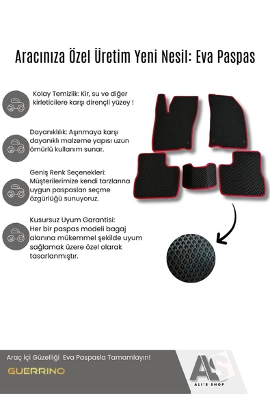 Guerrino CADİLLAC-CT5 ARASI ARACA ÖZEL YENİ NESİL EVA MAT OTO PASPAS HAVUZLU ARABA PASPASI ürün görseli
