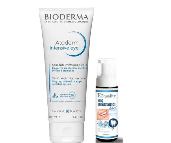 Bioderma Atoderm Intensive Göz Çevresi Kremi 100 ml- Diş Beyazlatıcı Köpük Hediye