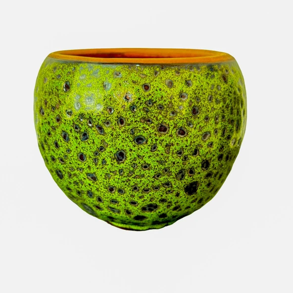 Bitki Tasarımı Yeşil Şekilli Artistik Çift Sırlı İç Ve Dış Mekan Kullanımlı Toprak Terrakota Saksı Saksılık Salon Çiçeklik - Resim 3