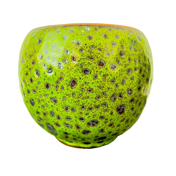 Bitki Tasarımı Yeşil Şekilli Artistik Çift Sırlı İç Ve Dış Mekan Kullanımlı Toprak Terrakota Saksı Saksılık Salon Çiçeklik ürün görseli