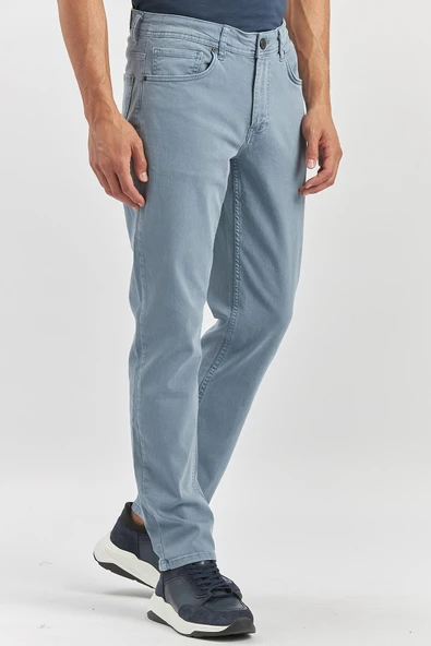 Koyu Turkuaz Pamuklu 5 Cep Casual Slim Fit 5 Cep Pantolon 1003240319