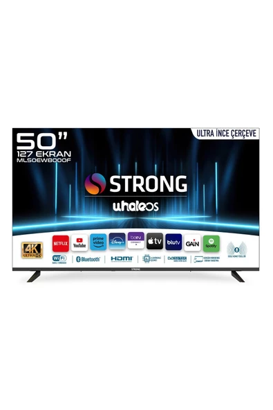 Strong ML50EW8000F 50’’ 127cm Ekran 4K Ultra HD Whale OS Smart TV - Dahili Uydu Alıcılı Ultra Ince Çerçev