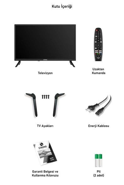 Strong ML50EW8000F 50’’ 127cm Ekran 4K Ultra HD Whale OS Smart TV - Dahili Uydu Alıcılı Ultra Ince Çerçev - 7