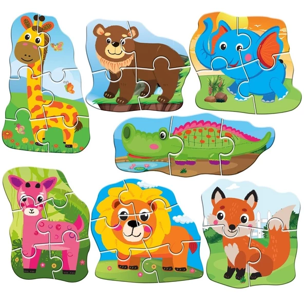 AteşTech  Baby Puzzle Hayvanlar 18 Ay+