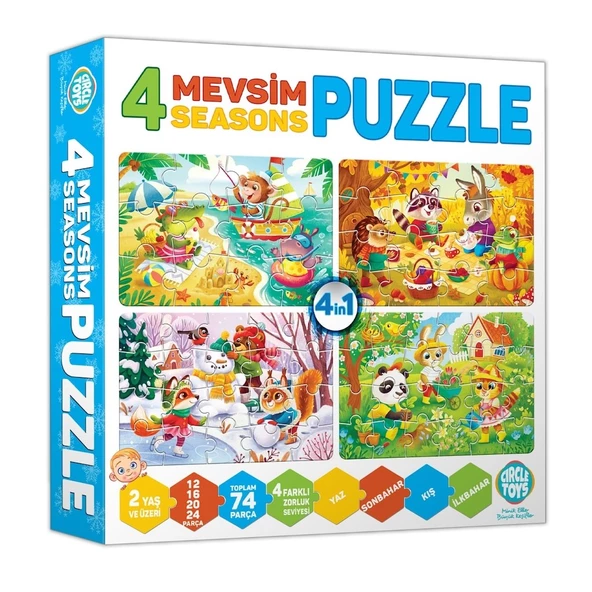 AteşTech  Baby Puzzle 4 Mevsim 18 Ay+