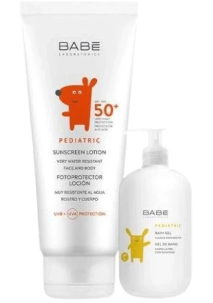 Babe Pediatric Sunscreen Lotion SPF 50+ 100 ML + Banyo Jeli 100 ML