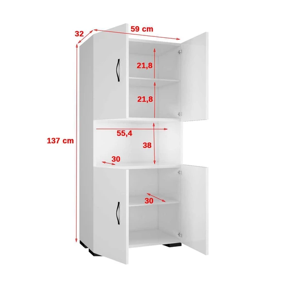 Modilayn ELİF Mikrodalga- Mini- Midi- Fırın Dolabı, Banyo Havlu Dolabı - 6