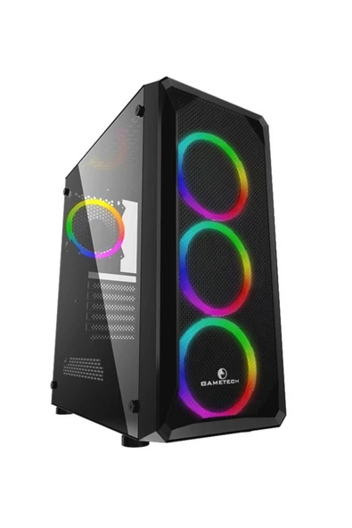 GAMETECH Legend Pro Mesh 4x120mm Pencereli Gaming Oyuncu Bilgisayar Kasası.
