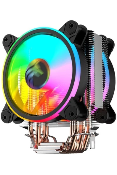 GAMETECH Hd6.2 Pro Cpu Soğutucu 2x12 Cm Rgb Fan intel-Amd-2011 Soket İşlemci Soğutucu Gerçek Bakır - 6