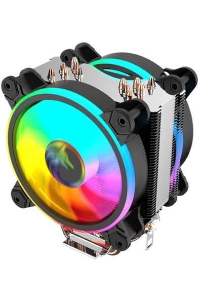 GAMETECH Hd6.2 Pro Cpu Soğutucu 2x12 Cm Rgb Fan intel-Amd-2011 Soket İşlemci Soğutucu Gerçek Bakır - 5
