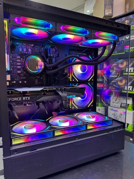 GAMETECH PHANTOM 6X120MM ARGB FANLI TYPE-C GAMİNG OYUNCU BİLGİSAYAR KASASI SİYAH - 2