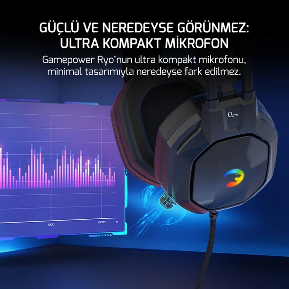 GamePower Ryo Siyah 7.1 Surround Rainbow Gaming (Oyuncu) Kulaklık - 5
