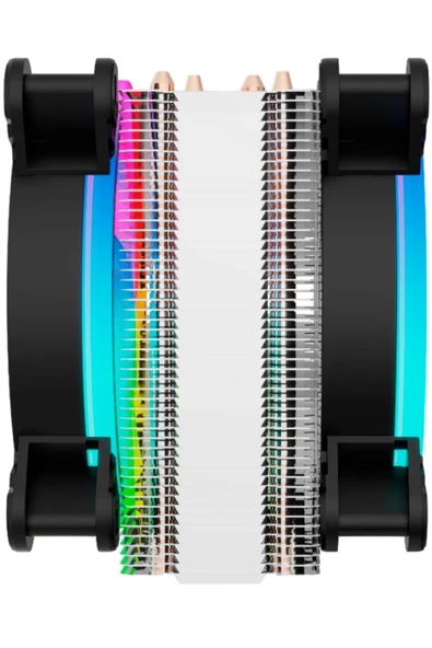 GAMETECH Freezer Hd 2.4 Çift Rainbow Fanlı 4x Bakır Borulu Performans Serisi Kule Tipi Işlemci Fanı - 2
