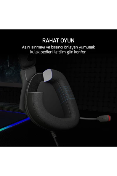 GamePower Kyruse Gri 7.1 Surround Rgb Gaming Titreşimli Kulaklık - 4