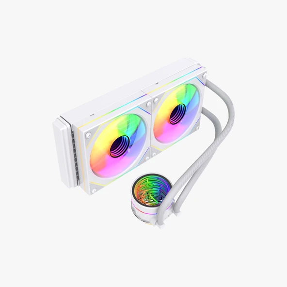 GAMETECH Hydra 240mm Beyaz ARGB Fanlı Amd/ıntel Uyumlu Sıvı Soğutma Sistemi - 2