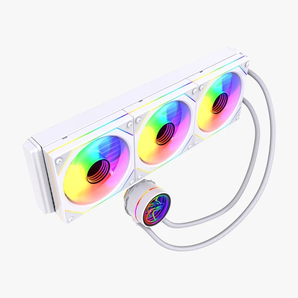 Archon HYDRA 360mm A-RGB Fanlı Cpu Soğutucu Sıvı Soğutma Sistemi İşlemci Fanı Beyaz - 3