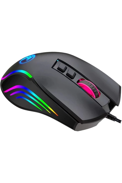 GamePlus Gametech Prime Makro Tuşlu 12800 Dpı Rgb Ledli Drag Click Gaming Oyuncu Mouse - 4