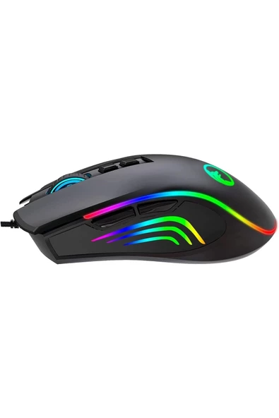 GamePlus Gametech Prime Makro Tuşlu 12800 Dpı Rgb Ledli Drag Click Gaming Oyuncu Mouse - 5