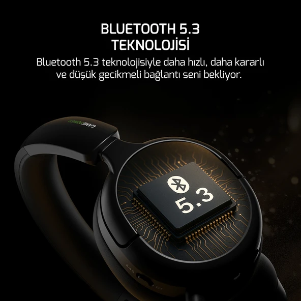 GamePower Aero Ultra Siyah Triple Mode (Kablosuz/Bluetooth/2.4G) Gaming (Oyuncu) Kulaklık - 7