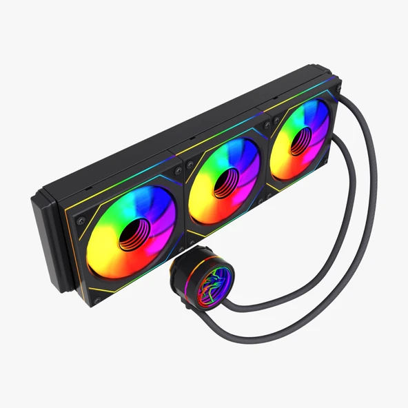 Archon HYDRA 360mm A-RGB Fanlı Cpu Soğutucu Sıvı Soğutma Sistemi İşlemci Fanı Siyah - 2