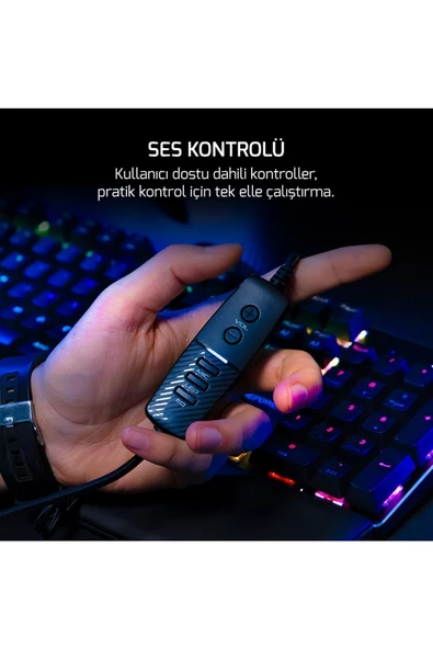 GamePower Kyruse Gri 7.1 Surround Rgb Gaming Titreşimli Kulaklık - 7