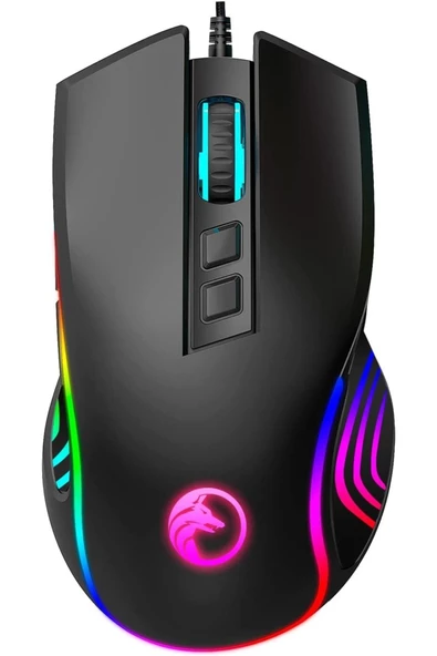 GamePlus Gametech Prime Makro Tuşlu 12800 Dpı Rgb Ledli Drag Click Gaming Oyuncu Mouse - 2
