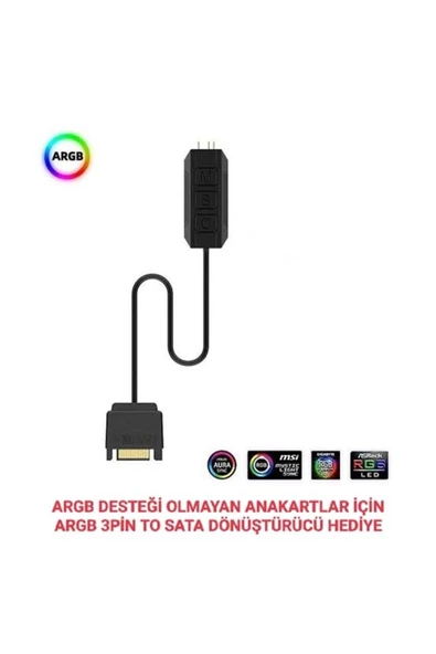 GAMETECH Hydra 240mm Beyaz Argb Amd/ıntel Isı Göstergeli Rgb Sıvı Soğutma Sistemi - 4