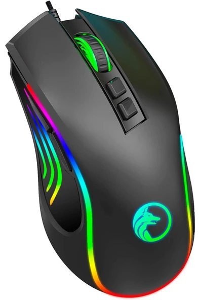 GamePlus Gametech Prime Makro Tuşlu 12800 Dpı Rgb Ledli Drag Click Gaming Oyuncu Mouse
