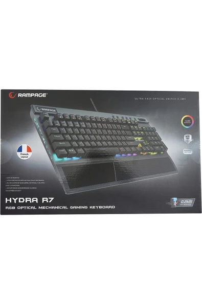 Hydra R7 Usb Full Rgb Aydınlatmalı Optik French Layout Gaming Pro Mekanik Klavye