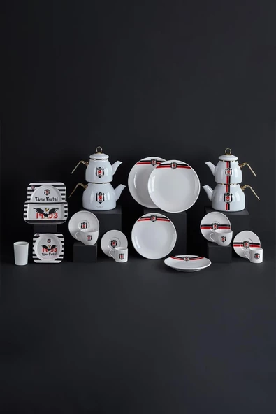 NEVA N3431 BEŞİKTAŞ ÇİZGİLİ 2'Lİ PASTA TABAĞI - 6