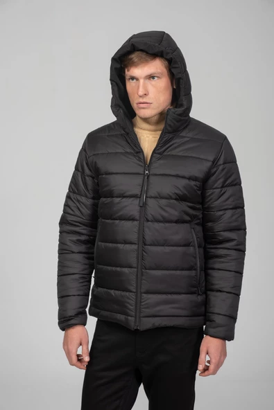 Erkek Çift Taraflı Giyilebilir Yağmur Ve Rüzgar Geçirmez Kalın Klasik Kışlık Mont - 4