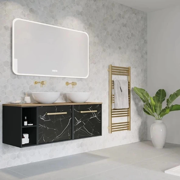 Duffmart Rainbow 4/10 Gold Düz Havlupan Radyatör - Resim 3