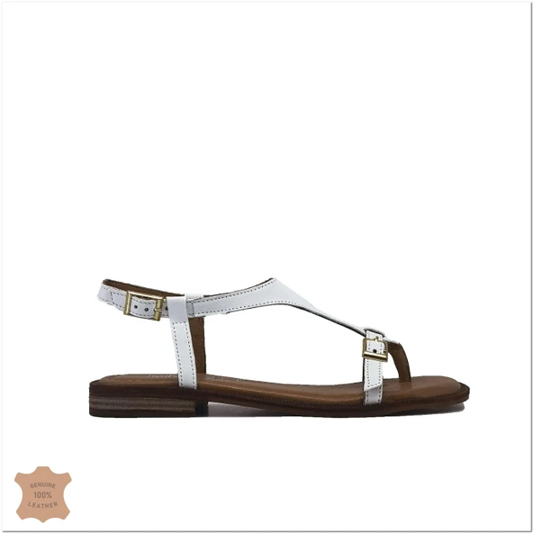 Janestt Kadın Hakiki Deri Parmak Arası Sandalet 265-16219 - 8