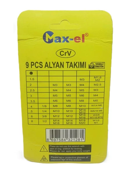 Max-El 9Parça Crv Alyan Takımı - 3
