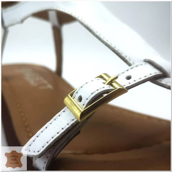 Janestt Kadın Hakiki Deri Parmak Arası Sandalet 265-16219 - 9