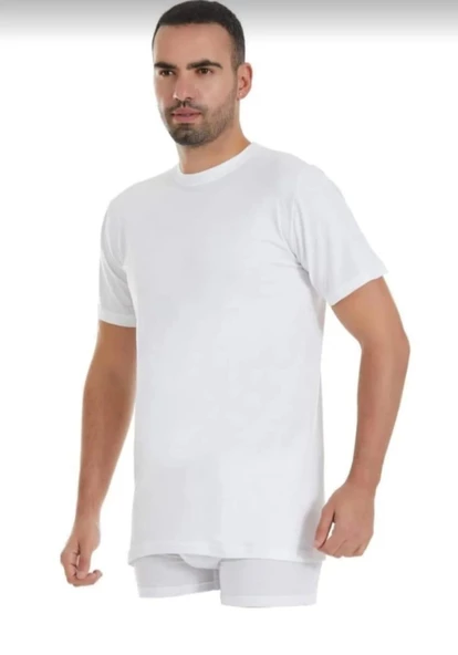 YILDIZ 56 ERKEK RİBANA KISA KOL DOKTOR YAKA ATLET FANİLA TEKLİ  BEYAZ XS ürün görseli