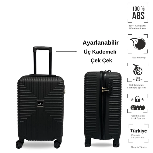ANHELO Bowtie ABS Küçük (Kabin) Boy Valiz - 2